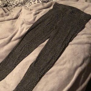 Pink brand cheetah and tiger striped leggings